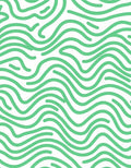 Soft Mint Green Wavy Lines Rug