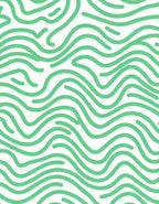 Soft Mint Green Wavy Lines Rug