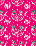 Vibrant Pink Floral Garland Rug