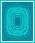 Teal Gradient Nested Square Art Rug