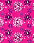Vivid Pink Mandala Burst Rug