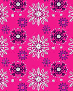 Vivid Pink Mandala Burst Rug