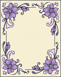 Lavender Floral Art Nouveau Corner Rug