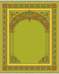 Ornate Chartreuse Floral Arch Rug