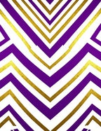 Amethyst Gold Chevron Stripe Rug