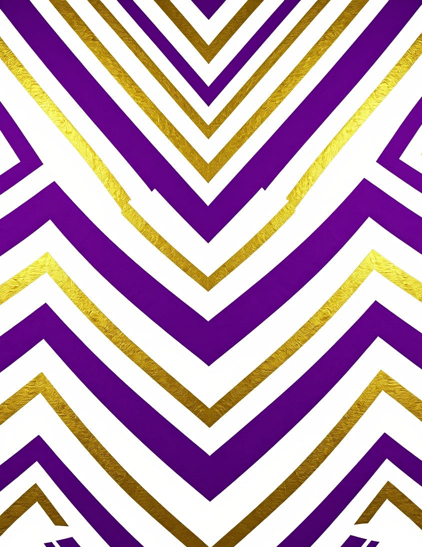 Amethyst Gold Chevron Stripe Rug