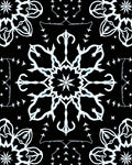 White Starburst Mandala Black Harmony Rug