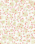 Gold Leaf Red Berry Scatter Rug