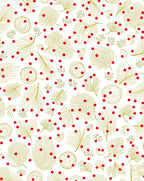 Gold Leaf Red Berry Scatter Rug