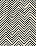 Black Cream Modern Geometric Chevron Rug