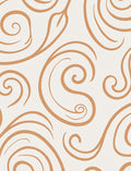 Golden Swirls On Cream Backdrop Rug