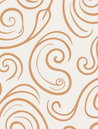 Golden Swirls On Cream Backdrop Rug