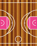 Courtside Pink Geometric Wood Grain Rug