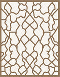 Brown Organic Lattice Art Rug