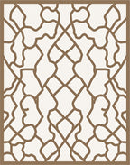 Brown Organic Lattice Art Rug