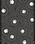 Black White Concentric Circles Abstract Rug