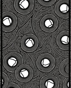 Black White Concentric Circles Abstract Rug