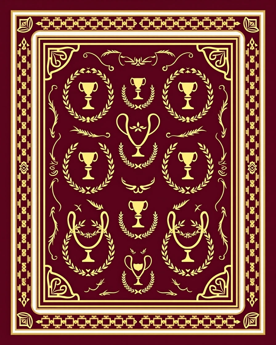 Regal Gold Trophy Laurel Border Rug