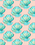 Coastal Turquoise Seashell Repeat Rug