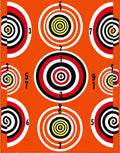 Bold Orange Concentric Circles Rug