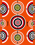 Bold Orange Concentric Circles Rug