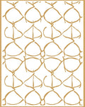 Golden Interlocking Vine Swirl Rug