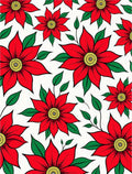 Vibrant Red Floral Stem Rug