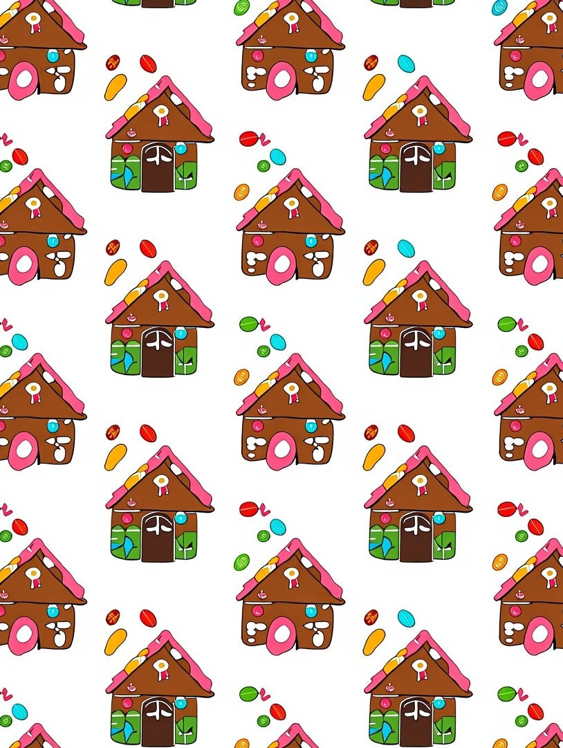 Whimsical Gingerbread House Candy Collection Rug
