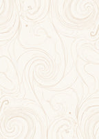 Cream Swirl Swirl Curlicue Curlicues Rug