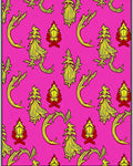 Vibrant Pink Yellow Red Floral Abstraction Rug