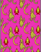 Vibrant Pink Yellow Red Floral Abstraction Rug
