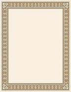 Antique Gold Geometric Border Rug