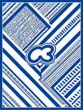 Blue White Geometric Stripe Abstract Rug