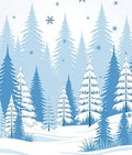 Winter Snowfall Forest Landscape Rug