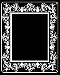 White Floral Ornate Frame Rug