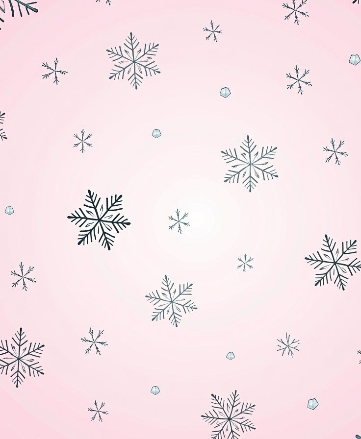 Pastel Pink Snowflake Cascade Rug