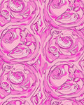 Hot Pink Swirl Rose Abstract Rug