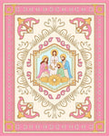 Pink Rose Sacred Family Centerpiece Rug