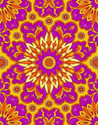 Radiant Fuchsia Sunburst Bloom Rug