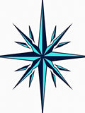 Aqua Teal Starburst Compass Rose Rug