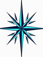 Aqua Teal Starburst Compass Rose Rug