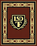 Elegant Gold Emblem Brown Square Rug