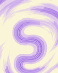 Pale Lavender Abstract Swirl Rug
