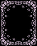 Pink Floral Butterfly Frame Rug