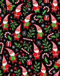 Festive Gnomes Candy Cane Holly Scatter Rug