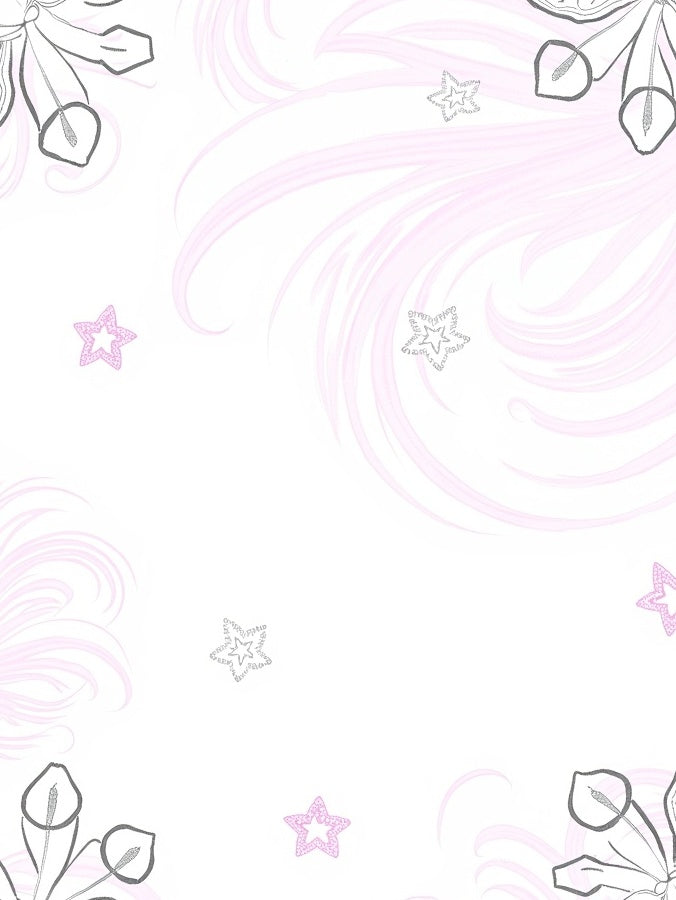 Whimsical Pink Star Calla Lily Rug