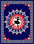 Royal Blue Ballerina Medallion Rug