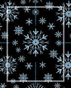 Blue Snowflake Winter Wonderland Rug