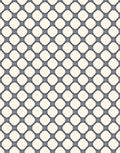 Gray Quatrefoil Lattice Rug