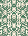 Emerald Green Sunburst Floral Medallion Rug